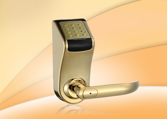 Zinc Alloy Finger Scanner Door Lock / Silver Chrome Plating Digital Password Lock